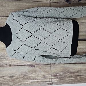 Sincerely Jules Sage Green Knit Sweater Sz M
